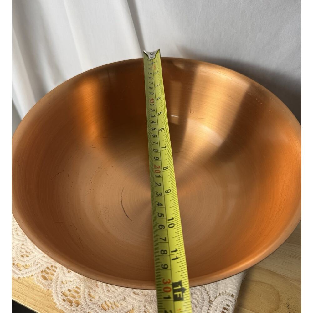 Vintage Coppercraft Guild 12" Copper Pedestal Punch Fruit Bowl MCM Decor - Picture 8 of 9